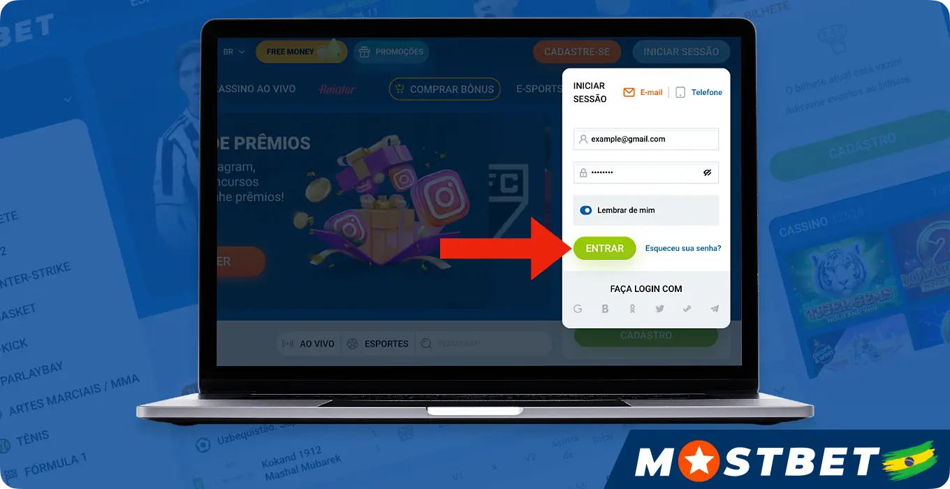 Müvafiq düyməyə basaraq Mostbet hesabınıza girişinizi təsdiqləyin